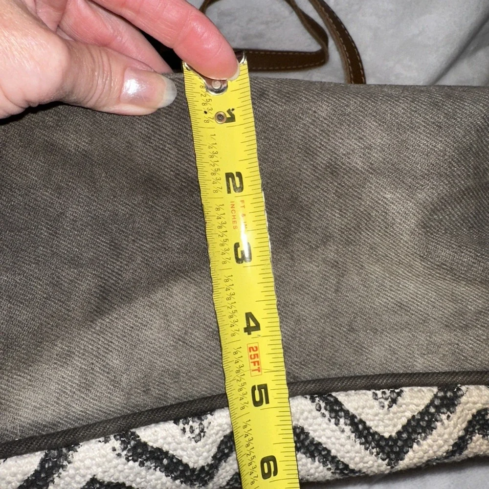 Myra Bag Shoulder Purse Womens Hair On Hide Boho Bag Canvas Zipper Closure - Picture 10 of 10